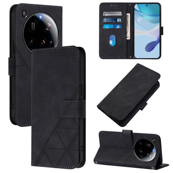 Funda para teléfono de cuero con tapa en relieve 3D cruzada, For Xiaomi 17 Max 5G, For Xiaomi 17T Pro 5G, For Xiaomi Poco M7 4G 169mm, For Xiaomi 15T Pro 5G, For Xiaomi 15T 5G, For Xiaomi Civi 5 Pro, For Xiaomi 15S Pro, For Xiaomi Poco M6 4G / M6 Plus ...