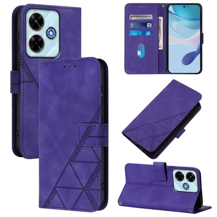 Funda para teléfono de cuero con tapa en relieve 3D cruzada, For Xiaomi 17 Max 5G, For Xiaomi 17T Pro 5G, For Xiaomi Poco M7 4G 169mm, For Xiaomi 15T Pro 5G, For Xiaomi 15T 5G, For Xiaomi Civi 5 Pro, For Xiaomi 15S Pro, For Xiaomi Poco M6 4G / M6 Plus ...