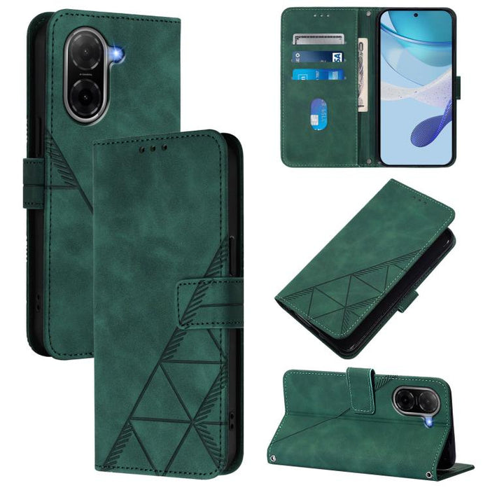 Funda para teléfono de cuero con tapa en relieve 3D cruzada, For Xiaomi 17 Max 5G, For Xiaomi 17T Pro 5G, For Xiaomi Poco M7 4G 169mm, For Xiaomi 15T Pro 5G, For Xiaomi 15T 5G, For Xiaomi Civi 5 Pro, For Xiaomi 15S Pro, For Xiaomi Poco M6 4G / M6 Plus ...