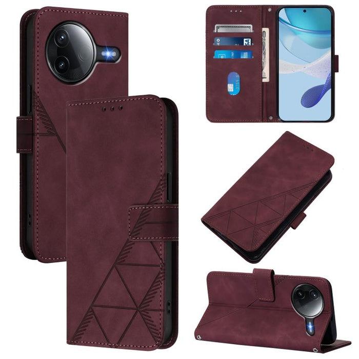 Funda para teléfono de cuero con tapa en relieve 3D cruzada, For Xiaomi 17 Max 5G, For Xiaomi 17T Pro 5G, For Xiaomi Poco M7 4G 169mm, For Xiaomi 15T Pro 5G, For Xiaomi 15T 5G, For Xiaomi Civi 5 Pro, For Xiaomi 15S Pro, For Xiaomi Poco M6 4G / M6 Plus ...