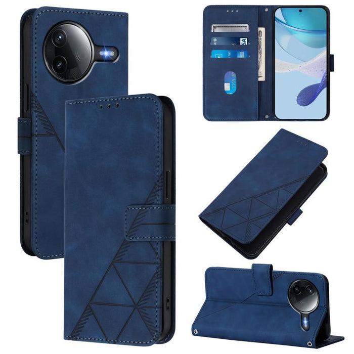 Funda para teléfono de cuero con tapa en relieve 3D cruzada, For Xiaomi 17 Max 5G, For Xiaomi 17T Pro 5G, For Xiaomi Poco M7 4G 169mm, For Xiaomi 15T Pro 5G, For Xiaomi 15T 5G, For Xiaomi Civi 5 Pro, For Xiaomi 15S Pro, For Xiaomi Poco M6 4G / M6 Plus ...