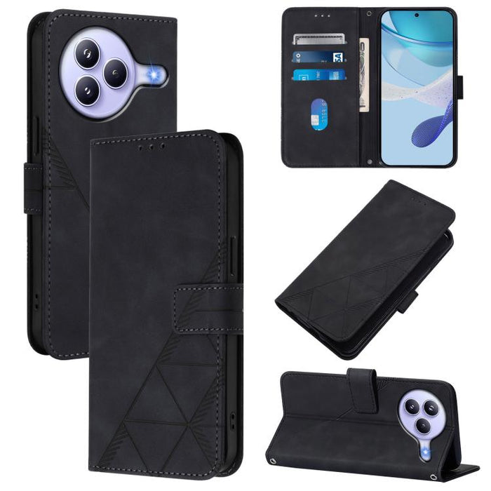 Funda para teléfono de cuero con tapa en relieve 3D cruzada, For Xiaomi 17 Max 5G, For Xiaomi 17T Pro 5G, For Xiaomi Poco M7 4G 169mm, For Xiaomi 15T Pro 5G, For Xiaomi 15T 5G, For Xiaomi Civi 5 Pro, For Xiaomi 15S Pro, For Xiaomi Poco M6 4G / M6 Plus ...