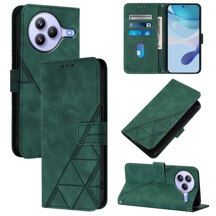 Funda para teléfono de cuero con tapa en relieve 3D cruzada, For Xiaomi 17 Max 5G, For Xiaomi 17T Pro 5G, For Xiaomi Poco M7 4G 169mm, For Xiaomi 15T Pro 5G, For Xiaomi 15T 5G, For Xiaomi Civi 5 Pro, For Xiaomi 15S Pro, For Xiaomi Poco M6 4G / M6 Plus ...