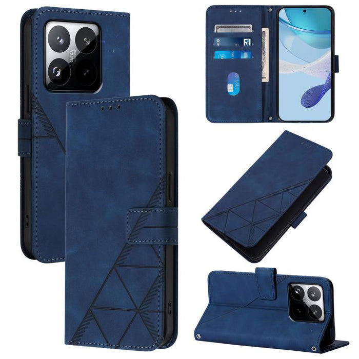 Funda para teléfono de cuero con tapa en relieve 3D cruzada, For Xiaomi 17 Max 5G, For Xiaomi 17T Pro 5G, For Xiaomi Poco M7 4G 169mm, For Xiaomi 15T Pro 5G, For Xiaomi 15T 5G, For Xiaomi Civi 5 Pro, For Xiaomi 15S Pro, For Xiaomi Poco M6 4G / M6 Plus ...