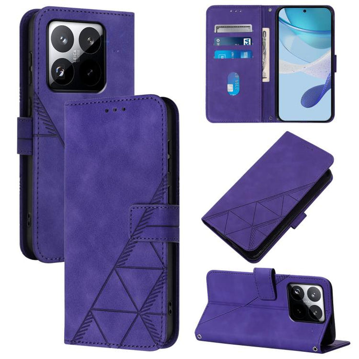 Funda para teléfono de cuero con tapa en relieve 3D cruzada, For Xiaomi 17 Max 5G, For Xiaomi 17T Pro 5G, For Xiaomi Poco M7 4G 169mm, For Xiaomi 15T Pro 5G, For Xiaomi 15T 5G, For Xiaomi Civi 5 Pro, For Xiaomi 15S Pro, For Xiaomi Poco M6 4G / M6 Plus ...