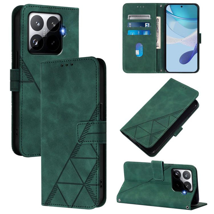 Funda para teléfono de cuero con tapa en relieve 3D cruzada, For Xiaomi 17 Max 5G, For Xiaomi 17T Pro 5G, For Xiaomi Poco M7 4G 169mm, For Xiaomi 15T Pro 5G, For Xiaomi 15T 5G, For Xiaomi Civi 5 Pro, For Xiaomi 15S Pro, For Xiaomi Poco M6 4G / M6 Plus ...