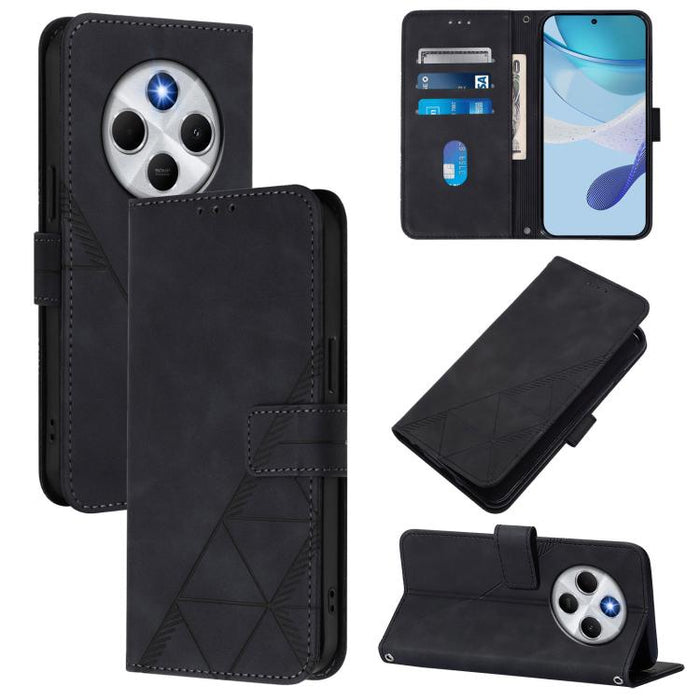 Funda para teléfono de cuero con tapa en relieve 3D cruzada, For Xiaomi 17 Max 5G, For Xiaomi 17T Pro 5G, For Xiaomi Poco M7 4G 169mm, For Xiaomi 15T Pro 5G, For Xiaomi 15T 5G, For Xiaomi Civi 5 Pro, For Xiaomi 15S Pro, For Xiaomi Poco M6 4G / M6 Plus ...