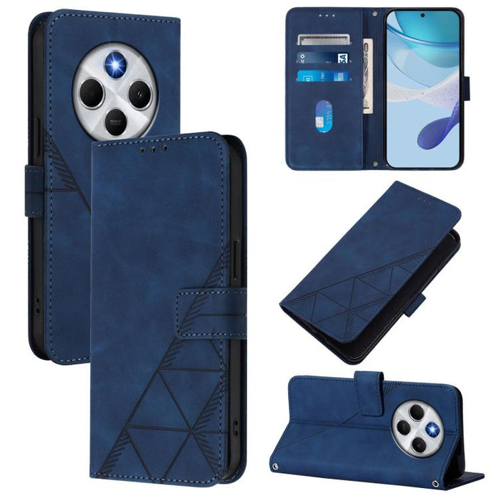 Funda para teléfono de cuero con tapa en relieve 3D cruzada, For Xiaomi 17 Max 5G, For Xiaomi 17T Pro 5G, For Xiaomi Poco M7 4G 169mm, For Xiaomi 15T Pro 5G, For Xiaomi 15T 5G, For Xiaomi Civi 5 Pro, For Xiaomi 15S Pro, For Xiaomi Poco M6 4G / M6 Plus ...