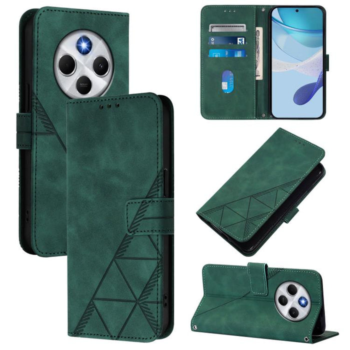 Funda para teléfono de cuero con tapa en relieve 3D cruzada, For Xiaomi 17 Max 5G, For Xiaomi 17T Pro 5G, For Xiaomi Poco M7 4G 169mm, For Xiaomi 15T Pro 5G, For Xiaomi 15T 5G, For Xiaomi Civi 5 Pro, For Xiaomi 15S Pro, For Xiaomi Poco M6 4G / M6 Plus ...