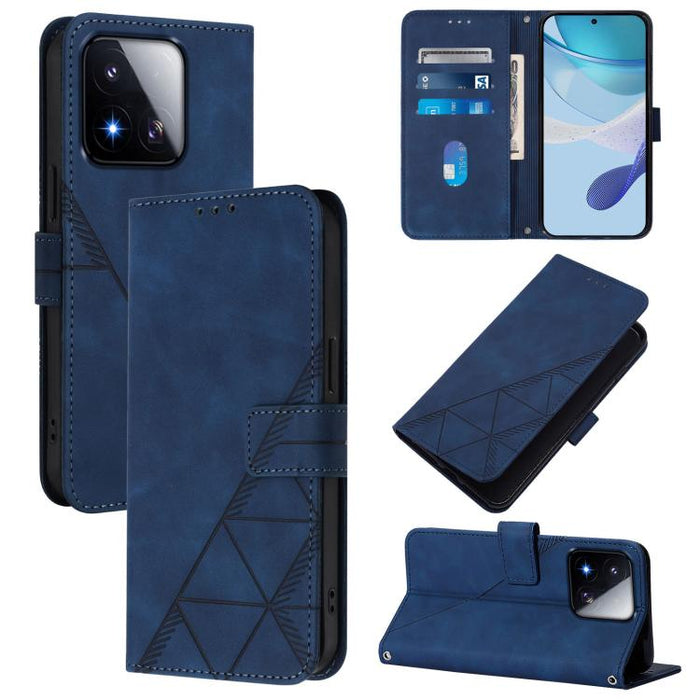 Funda para teléfono de cuero con tapa en relieve 3D cruzada, For Xiaomi 17 Max 5G, For Xiaomi 17T Pro 5G, For Xiaomi Poco M7 4G 169mm, For Xiaomi 15T Pro 5G, For Xiaomi 15T 5G, For Xiaomi Civi 5 Pro, For Xiaomi 15S Pro, For Xiaomi Poco M6 4G / M6 Plus ...