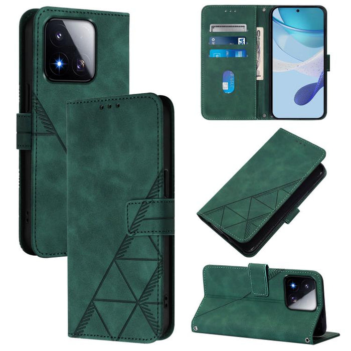 Funda para teléfono de cuero con tapa en relieve 3D cruzada, For Xiaomi 17 Max 5G, For Xiaomi 17T Pro 5G, For Xiaomi Poco M7 4G 169mm, For Xiaomi 15T Pro 5G, For Xiaomi 15T 5G, For Xiaomi Civi 5 Pro, For Xiaomi 15S Pro, For Xiaomi Poco M6 4G / M6 Plus ...