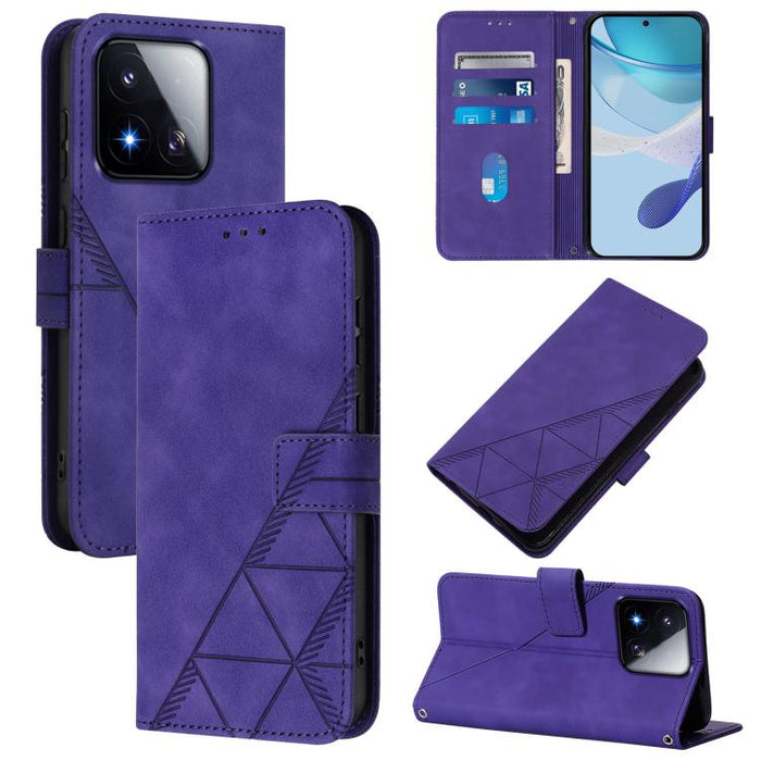 Funda para teléfono de cuero con tapa en relieve 3D cruzada, For Xiaomi 17 Max 5G, For Xiaomi 17T Pro 5G, For Xiaomi Poco M7 4G 169mm, For Xiaomi 15T Pro 5G, For Xiaomi 15T 5G, For Xiaomi Civi 5 Pro, For Xiaomi 15S Pro, For Xiaomi Poco M6 4G / M6 Plus ...
