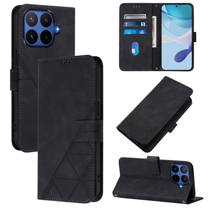 Funda para teléfono de cuero con tapa en relieve 3D cruzada, For Xiaomi 17 Max 5G, For Xiaomi 17T Pro 5G, For Xiaomi Poco M7 4G 169mm, For Xiaomi 15T Pro 5G, For Xiaomi 15T 5G, For Xiaomi Civi 5 Pro, For Xiaomi 15S Pro, For Xiaomi Poco M6 4G / M6 Plus ...