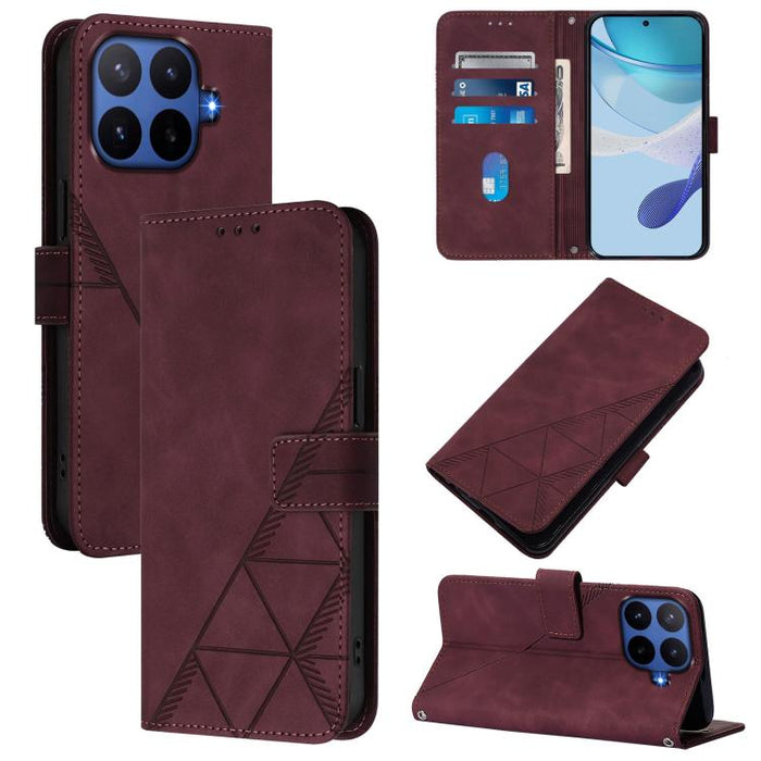 Funda para teléfono de cuero con tapa en relieve 3D cruzada, For Xiaomi 17 Max 5G, For Xiaomi 17T Pro 5G, For Xiaomi Poco M7 4G 169mm, For Xiaomi 15T Pro 5G, For Xiaomi 15T 5G, For Xiaomi Civi 5 Pro, For Xiaomi 15S Pro, For Xiaomi Poco M6 4G / M6 Plus ...