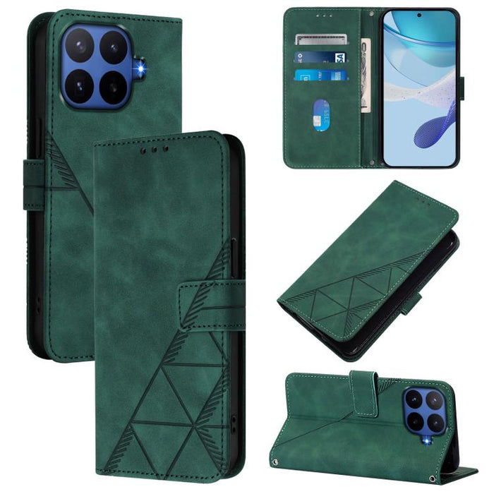Funda para teléfono de cuero con tapa en relieve 3D cruzada, For Xiaomi 17 Max 5G, For Xiaomi 17T Pro 5G, For Xiaomi Poco M7 4G 169mm, For Xiaomi 15T Pro 5G, For Xiaomi 15T 5G, For Xiaomi Civi 5 Pro, For Xiaomi 15S Pro, For Xiaomi Poco M6 4G / M6 Plus ...