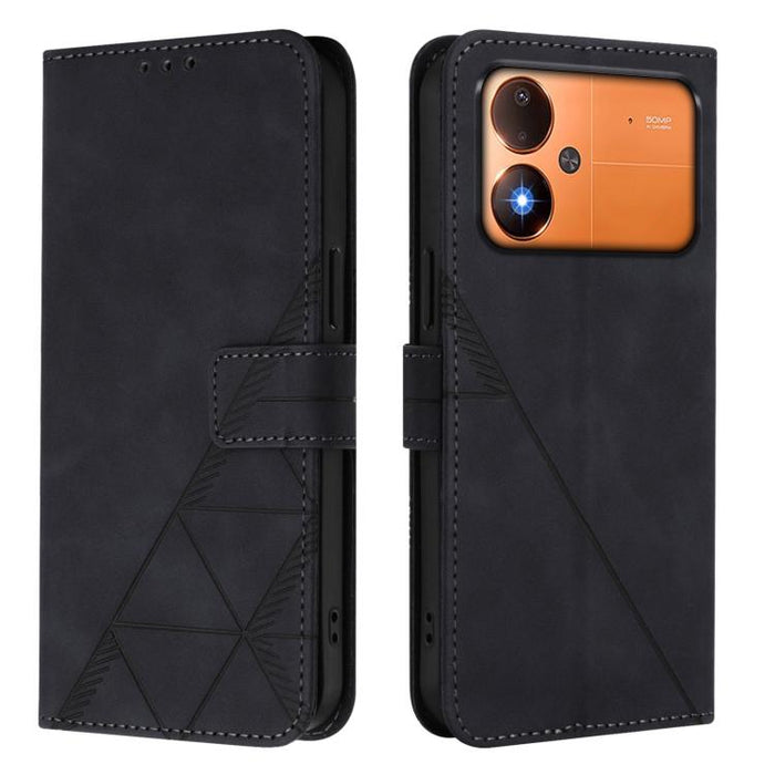 Funda para teléfono de cuero con tapa en relieve 3D cruzada, For Xiaomi 17 Max 5G, For Xiaomi 17T Pro 5G, For Xiaomi Poco M7 4G 169mm, For Xiaomi 15T Pro 5G, For Xiaomi 15T 5G, For Xiaomi Civi 5 Pro, For Xiaomi 15S Pro, For Xiaomi Poco M6 4G / M6 Plus ...