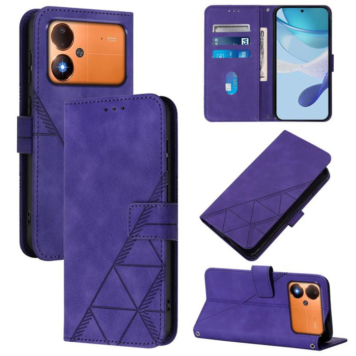 Funda para teléfono de cuero con tapa en relieve 3D cruzada, For Xiaomi 17 Max 5G, For Xiaomi 17T Pro 5G, For Xiaomi Poco M7 4G 169mm, For Xiaomi 15T Pro 5G, For Xiaomi 15T 5G, For Xiaomi Civi 5 Pro, For Xiaomi 15S Pro, For Xiaomi Poco M6 4G / M6 Plus ...