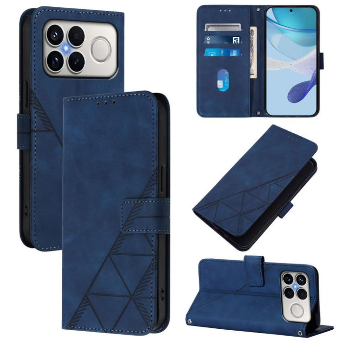 Funda para teléfono de cuero con tapa en relieve 3D cruzada, For Xiaomi 17 Max 5G, For Xiaomi 17T Pro 5G, For Xiaomi Poco M7 4G 169mm, For Xiaomi 15T Pro 5G, For Xiaomi 15T 5G, For Xiaomi Civi 5 Pro, For Xiaomi 15S Pro, For Xiaomi Poco M6 4G / M6 Plus ...