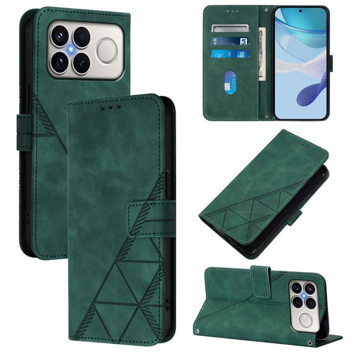 Funda para teléfono de cuero con tapa en relieve 3D cruzada, For Xiaomi 17 Max 5G, For Xiaomi 17T Pro 5G, For Xiaomi Poco M7 4G 169mm, For Xiaomi 15T Pro 5G, For Xiaomi 15T 5G, For Xiaomi Civi 5 Pro, For Xiaomi 15S Pro, For Xiaomi Poco M6 4G / M6 Plus ...