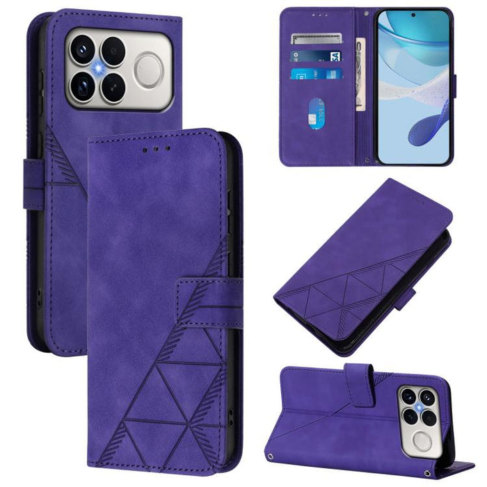 Funda para teléfono de cuero con tapa en relieve 3D cruzada, For Xiaomi 17 Max 5G, For Xiaomi 17T Pro 5G, For Xiaomi Poco M7 4G 169mm, For Xiaomi 15T Pro 5G, For Xiaomi 15T 5G, For Xiaomi Civi 5 Pro, For Xiaomi 15S Pro, For Xiaomi Poco M6 4G / M6 Plus ...