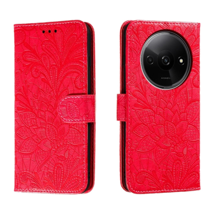 Funda para teléfono de cuero con tapa y estampado de flores de encaje, For Xiaomi Redmi A3, For Xiaomi Redmi Note 13 Pro 4G, For Xiaomi Redmi Note 13 4G, For Xiaomi Redmi K70E, For Xiaomi Redmi Note 13R Pro, For Xiaomi 14 Ultra, For Xiaomi Redmi K70