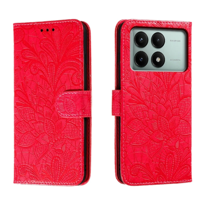 Funda para teléfono de cuero con tapa y estampado de flores de encaje, For Xiaomi Redmi A3, For Xiaomi Redmi Note 13 Pro 4G, For Xiaomi Redmi Note 13 4G, For Xiaomi Redmi K70E, For Xiaomi Redmi Note 13R Pro, For Xiaomi 14 Ultra, For Xiaomi Redmi K70