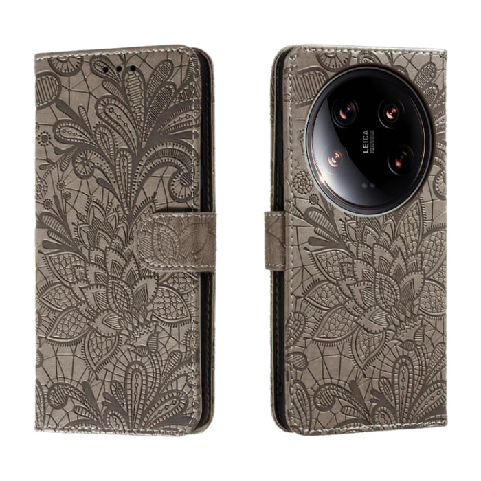 Funda para teléfono de cuero con tapa y estampado de flores de encaje, For Xiaomi 17 Pro, For Xiaomi 17, For Xiaomi 15T Pro 5G, For Xiaomi 15T 5G, For Xiaomi Poco F7 Ultra / Redmi K80 Pro, For Xiaomi Poco F7 Pro / Redmi K80                             ...
