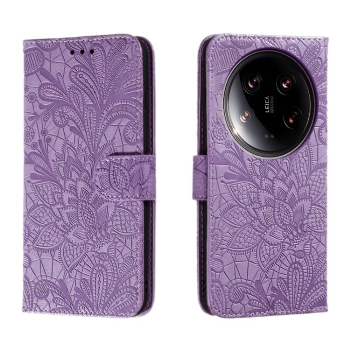 Funda para teléfono de cuero con tapa y estampado de flores de encaje, For Xiaomi 17 Pro, For Xiaomi 17, For Xiaomi 15T Pro 5G, For Xiaomi 15T 5G, For Xiaomi Poco F7 Ultra / Redmi K80 Pro, For Xiaomi Poco F7 Pro / Redmi K80                             ...