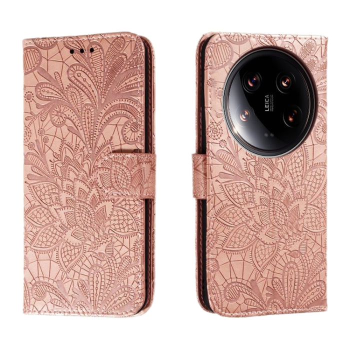 Funda para teléfono de cuero con tapa y estampado de flores de encaje, For Xiaomi 17 Pro, For Xiaomi 17, For Xiaomi 15T Pro 5G, For Xiaomi 15T 5G, For Xiaomi Poco F7 Ultra / Redmi K80 Pro, For Xiaomi Poco F7 Pro / Redmi K80                             ...