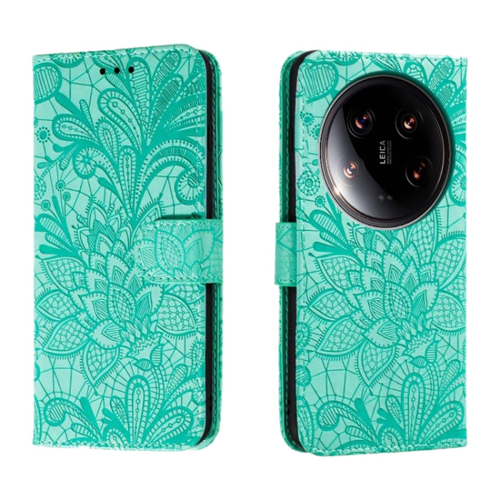 Funda para teléfono de cuero con tapa y estampado de flores de encaje, For Xiaomi 17 Pro, For Xiaomi 17, For Xiaomi 15T Pro 5G, For Xiaomi 15T 5G, For Xiaomi Poco F7 Ultra / Redmi K80 Pro, For Xiaomi Poco F7 Pro / Redmi K80                             ...