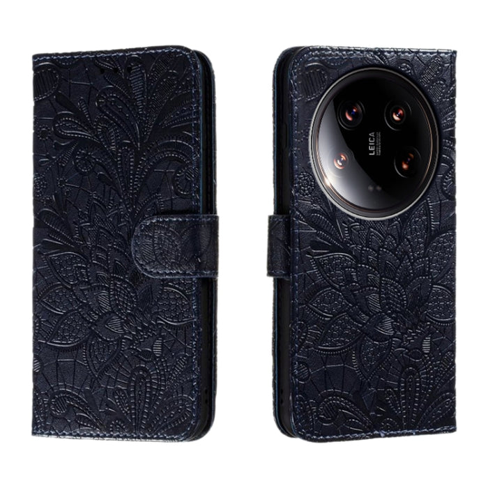Funda para teléfono de cuero con tapa y estampado de flores de encaje, For Xiaomi 17 Pro, For Xiaomi 17, For Xiaomi 15T Pro 5G, For Xiaomi 15T 5G, For Xiaomi Poco F7 Ultra / Redmi K80 Pro, For Xiaomi Poco F7 Pro / Redmi K80                             ...