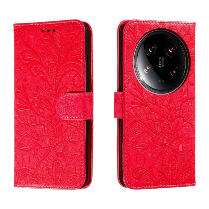 Funda para teléfono de cuero con tapa y estampado de flores de encaje, For Xiaomi 17 Pro, For Xiaomi 17, For Xiaomi 15T Pro 5G, For Xiaomi 15T 5G, For Xiaomi Poco F7 Ultra / Redmi K80 Pro, For Xiaomi Poco F7 Pro / Redmi K80                             ...