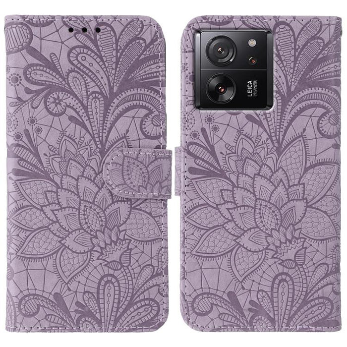 Funda para teléfono de cuero con tapa y estampado de flores de encaje, For Xiaomi 17 Pro, For Xiaomi 17, For Xiaomi 15T Pro 5G, For Xiaomi 15T 5G, For Xiaomi Poco F7 Ultra / Redmi K80 Pro, For Xiaomi Poco F7 Pro / Redmi K80                             ...