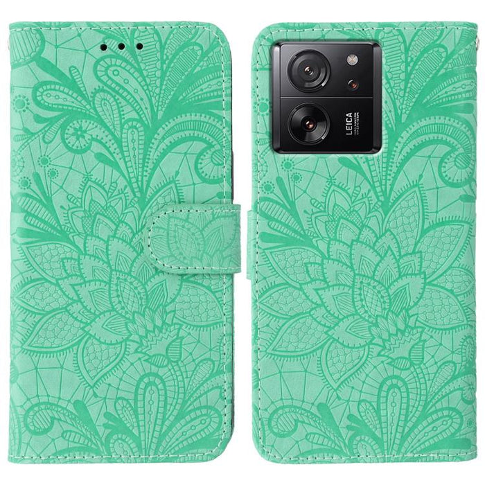 Funda para teléfono de cuero con tapa y estampado de flores de encaje, For Xiaomi 17 Pro, For Xiaomi 17, For Xiaomi 15T Pro 5G, For Xiaomi 15T 5G, For Xiaomi Poco F7 Ultra / Redmi K80 Pro, For Xiaomi Poco F7 Pro / Redmi K80                             ...
