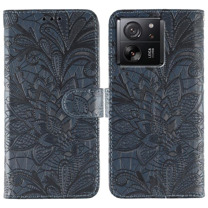 Funda para teléfono de cuero con tapa y estampado de flores de encaje, For Xiaomi 17 Pro, For Xiaomi 17, For Xiaomi 15T Pro 5G, For Xiaomi 15T 5G, For Xiaomi Poco F7 Ultra / Redmi K80 Pro, For Xiaomi Poco F7 Pro / Redmi K80                             ...