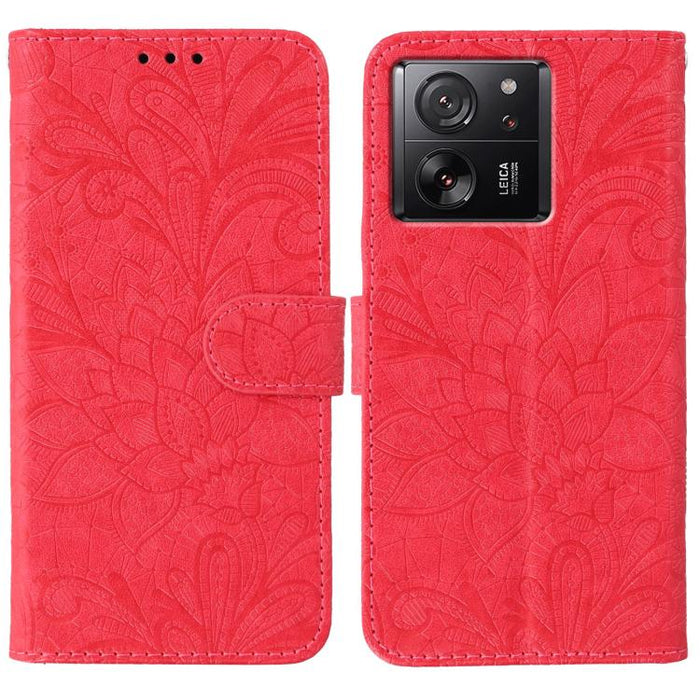 Funda para teléfono de cuero con tapa y estampado de flores de encaje, For Xiaomi 17 Pro, For Xiaomi 17, For Xiaomi 15T Pro 5G, For Xiaomi 15T 5G, For Xiaomi Poco F7 Ultra / Redmi K80 Pro, For Xiaomi Poco F7 Pro / Redmi K80                             ...