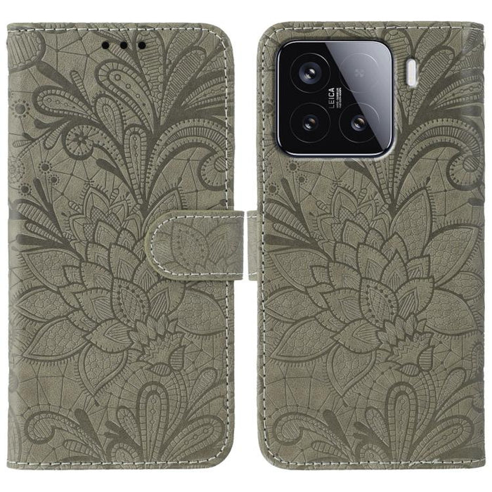 Funda para teléfono de cuero con tapa y estampado de flores de encaje, For Xiaomi 17 Pro, For Xiaomi 17, For Xiaomi 15T Pro 5G, For Xiaomi 15T 5G, For Xiaomi Poco F7 Ultra / Redmi K80 Pro, For Xiaomi Poco F7 Pro / Redmi K80                             ...