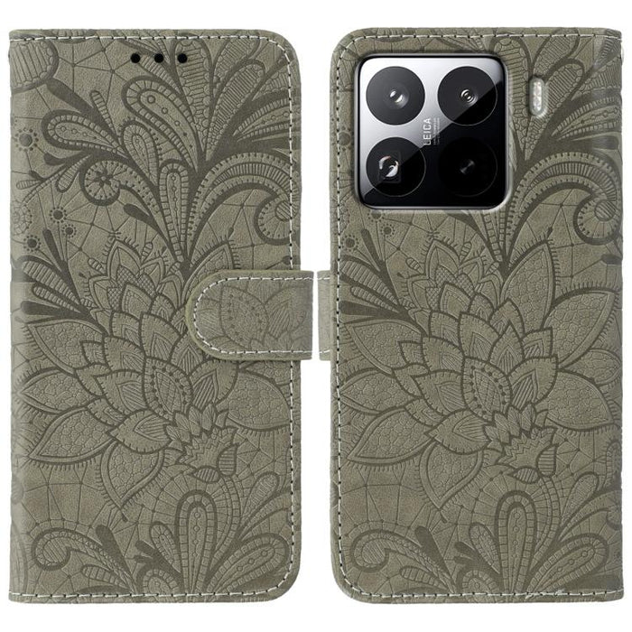 Funda para teléfono de cuero con tapa y estampado de flores de encaje, For Xiaomi 17 Pro, For Xiaomi 17, For Xiaomi 15T Pro 5G, For Xiaomi 15T 5G, For Xiaomi Poco F7 Ultra / Redmi K80 Pro, For Xiaomi Poco F7 Pro / Redmi K80                             ...