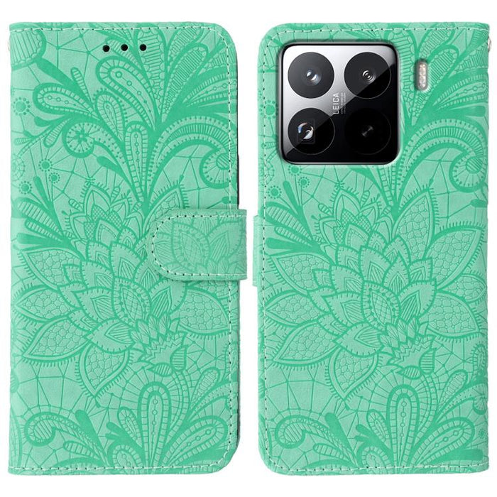 Funda para teléfono de cuero con tapa y estampado de flores de encaje, For Xiaomi 17 Pro, For Xiaomi 17, For Xiaomi 15T Pro 5G, For Xiaomi 15T 5G, For Xiaomi Poco F7 Ultra / Redmi K80 Pro, For Xiaomi Poco F7 Pro / Redmi K80                             ...