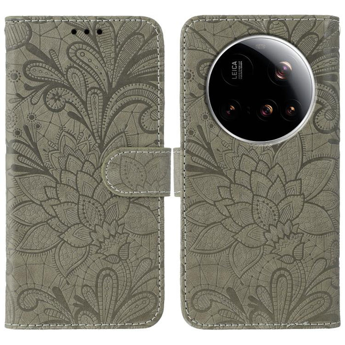 Funda para teléfono de cuero con tapa y estampado de flores de encaje, For Xiaomi 17 Pro, For Xiaomi 17, For Xiaomi 15T Pro 5G, For Xiaomi 15T 5G, For Xiaomi Poco F7 Ultra / Redmi K80 Pro, For Xiaomi Poco F7 Pro / Redmi K80                             ...