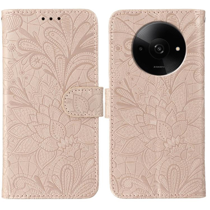 Funda para teléfono de cuero con tapa y estampado de flores de encaje, For Xiaomi 17 Pro, For Xiaomi 17, For Xiaomi 15T Pro 5G, For Xiaomi 15T 5G, For Xiaomi Poco F7 Ultra / Redmi K80 Pro, For Xiaomi Poco F7 Pro / Redmi K80                             ...