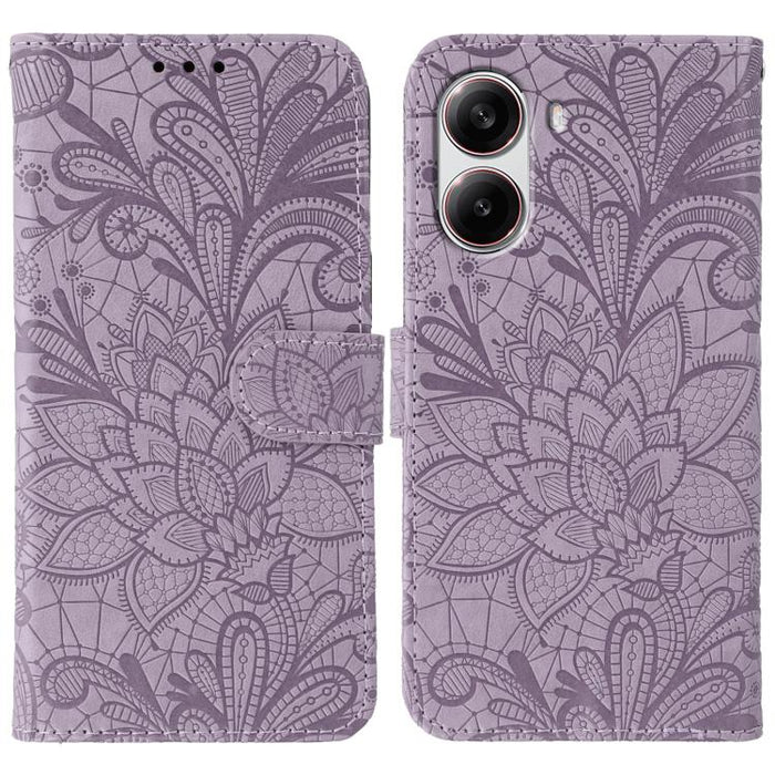 Funda para teléfono de cuero con tapa y estampado de flores de encaje, For Xiaomi 17 Pro, For Xiaomi 17, For Xiaomi 15T Pro 5G, For Xiaomi 15T 5G, For Xiaomi Poco F7 Ultra / Redmi K80 Pro, For Xiaomi Poco F7 Pro / Redmi K80                             ...