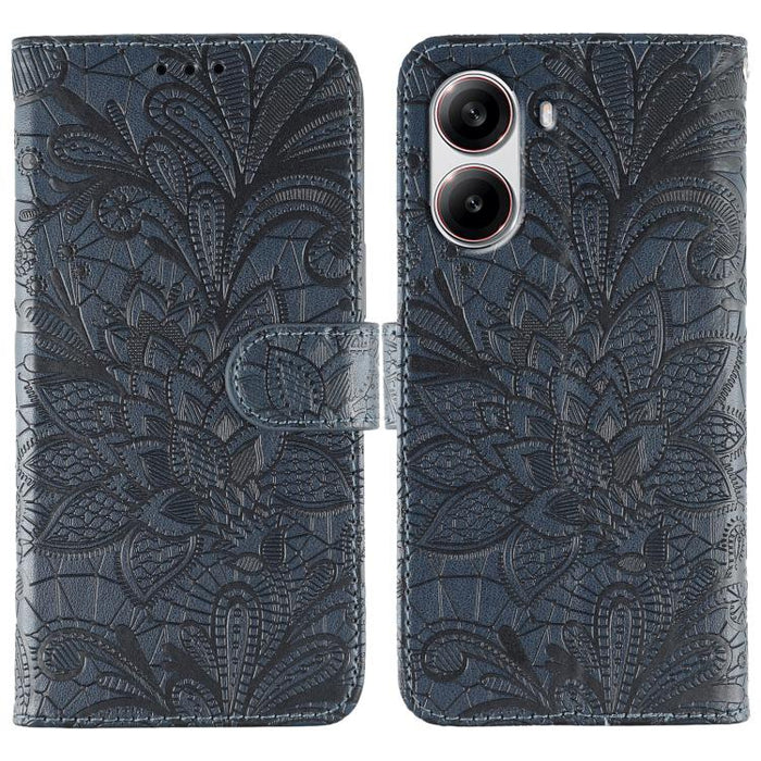 Funda para teléfono de cuero con tapa y estampado de flores de encaje, For Xiaomi 17 Pro, For Xiaomi 17, For Xiaomi 15T Pro 5G, For Xiaomi 15T 5G, For Xiaomi Poco F7 Ultra / Redmi K80 Pro, For Xiaomi Poco F7 Pro / Redmi K80                             ...