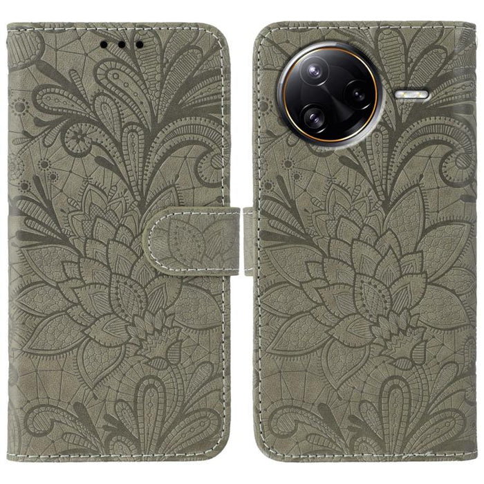 Funda para teléfono de cuero con tapa y estampado de flores de encaje, For Xiaomi 17 Pro, For Xiaomi 17, For Xiaomi 15T Pro 5G, For Xiaomi 15T 5G, For Xiaomi Poco F7 Ultra / Redmi K80 Pro, For Xiaomi Poco F7 Pro / Redmi K80                             ...