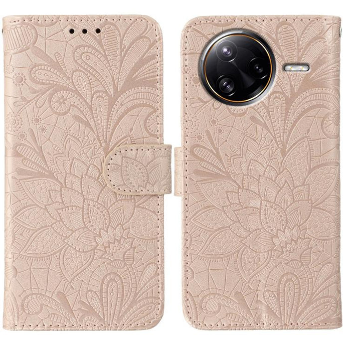 Funda para teléfono de cuero con tapa y estampado de flores de encaje, For Xiaomi 17 Pro, For Xiaomi 17, For Xiaomi 15T Pro 5G, For Xiaomi 15T 5G, For Xiaomi Poco F7 Ultra / Redmi K80 Pro, For Xiaomi Poco F7 Pro / Redmi K80                             ...