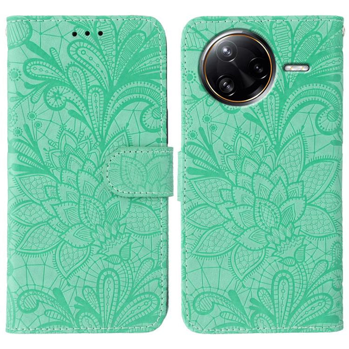Funda para teléfono de cuero con tapa y estampado de flores de encaje, For Xiaomi 17 Pro, For Xiaomi 17, For Xiaomi 15T Pro 5G, For Xiaomi 15T 5G, For Xiaomi Poco F7 Ultra / Redmi K80 Pro, For Xiaomi Poco F7 Pro / Redmi K80                             ...