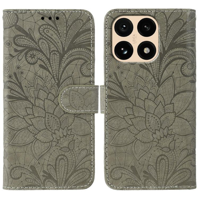 Funda para teléfono de cuero con tapa y estampado de flores de encaje, For Xiaomi 17 Pro, For Xiaomi 17, For Xiaomi 15T Pro 5G, For Xiaomi 15T 5G, For Xiaomi Poco F7 Ultra / Redmi K80 Pro, For Xiaomi Poco F7 Pro / Redmi K80                             ...