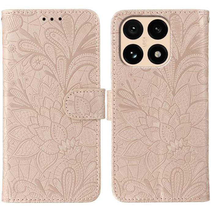 Funda para teléfono de cuero con tapa y estampado de flores de encaje, For Xiaomi 17 Pro, For Xiaomi 17, For Xiaomi 15T Pro 5G, For Xiaomi 15T 5G, For Xiaomi Poco F7 Ultra / Redmi K80 Pro, For Xiaomi Poco F7 Pro / Redmi K80                             ...