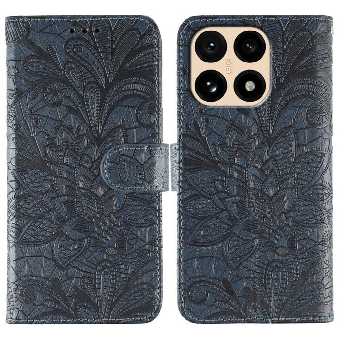Funda para teléfono de cuero con tapa y estampado de flores de encaje, For Xiaomi 17 Pro, For Xiaomi 17, For Xiaomi 15T Pro 5G, For Xiaomi 15T 5G, For Xiaomi Poco F7 Ultra / Redmi K80 Pro, For Xiaomi Poco F7 Pro / Redmi K80                             ...