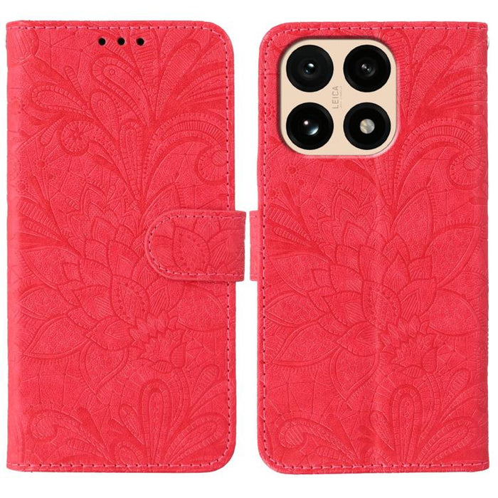 Funda para teléfono de cuero con tapa y estampado de flores de encaje, For Xiaomi 17 Pro, For Xiaomi 17, For Xiaomi 15T Pro 5G, For Xiaomi 15T 5G, For Xiaomi Poco F7 Ultra / Redmi K80 Pro, For Xiaomi Poco F7 Pro / Redmi K80                             ...